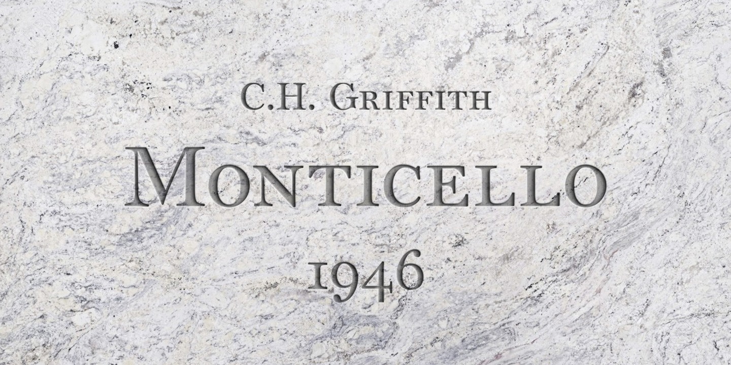 Пример шрифта Monticello #1